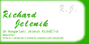 richard jelenik business card